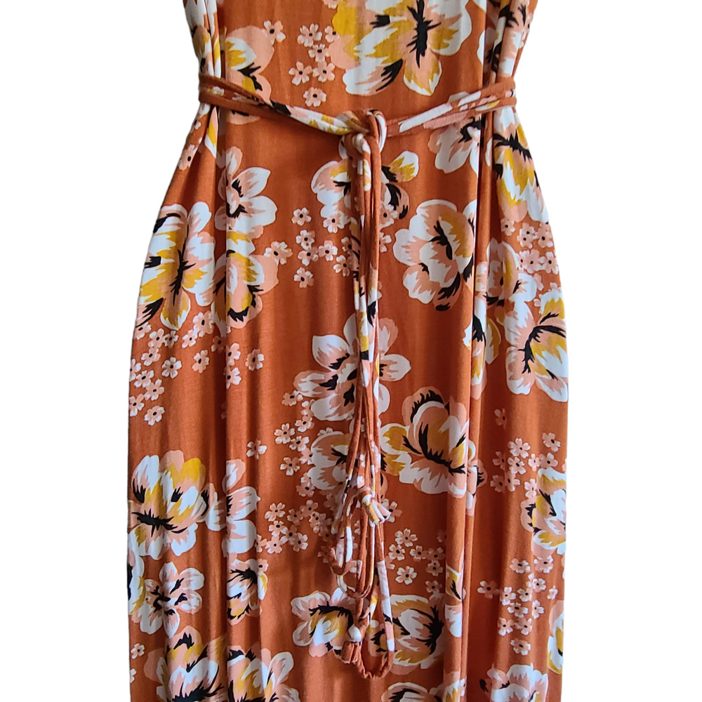 RACHEL PALLY Orange Floral Zahara Sleeveless Maternity‎ Maxi Dress Women's XS - Picture 9 of 15
